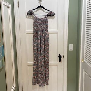 Tiare Hawaii Smocked floral jumpsuit one size